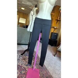 Y2K low rise black ribbed knee athletic pants stretch